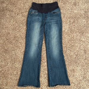 Motherhood Maternity Super Stretch Boot Cut Jeans w/ Belly Band. Size: Small.